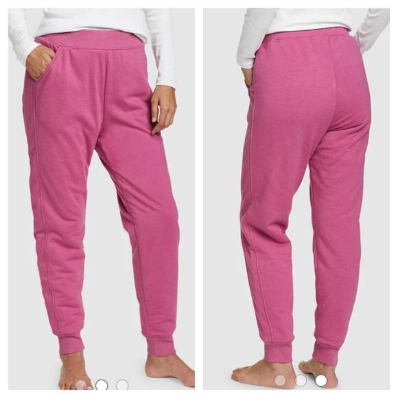 Eddie Bauer Snow Lodge Faux Shearling-Lined Joggers Medium Tall Berry - Picture 1 of 5